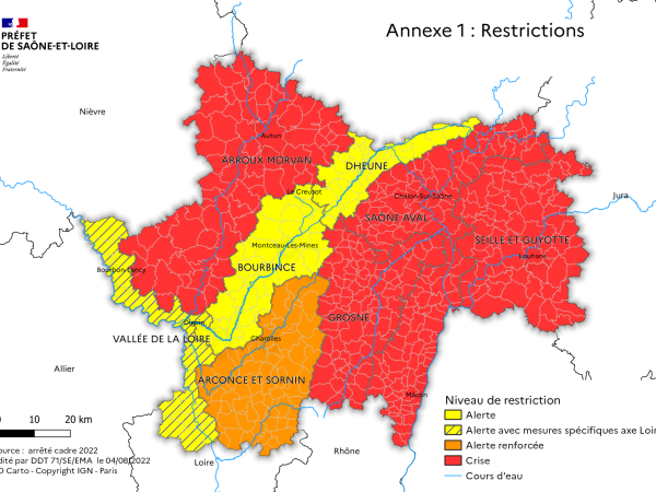 Aggravation de la situation en Saône-et-Loire
