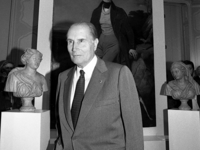 François Mitterrand à Mâcon, le 13 ocrobre 1990. Crédit Journal de Saône-et-Loire.