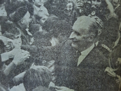 Photo du Progrès parue au lendemain de la visite de Georges Pompidou à Mâcon le 29 octobre 1970.