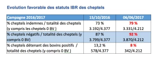L'éradication de l'IBR est en bonne voie dans le département
