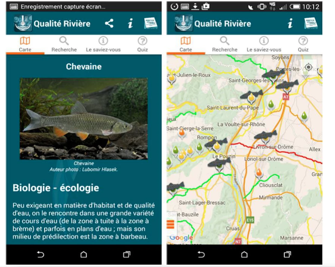 L’application mobile "Qualité des rivières" permet à tous de connaître la santé des cours dans le bassin Rhône Méditerranée Corse