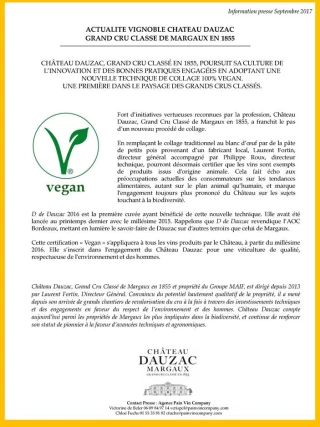 Un Grand cru Vegan de très mauvais goût à Bordeaux