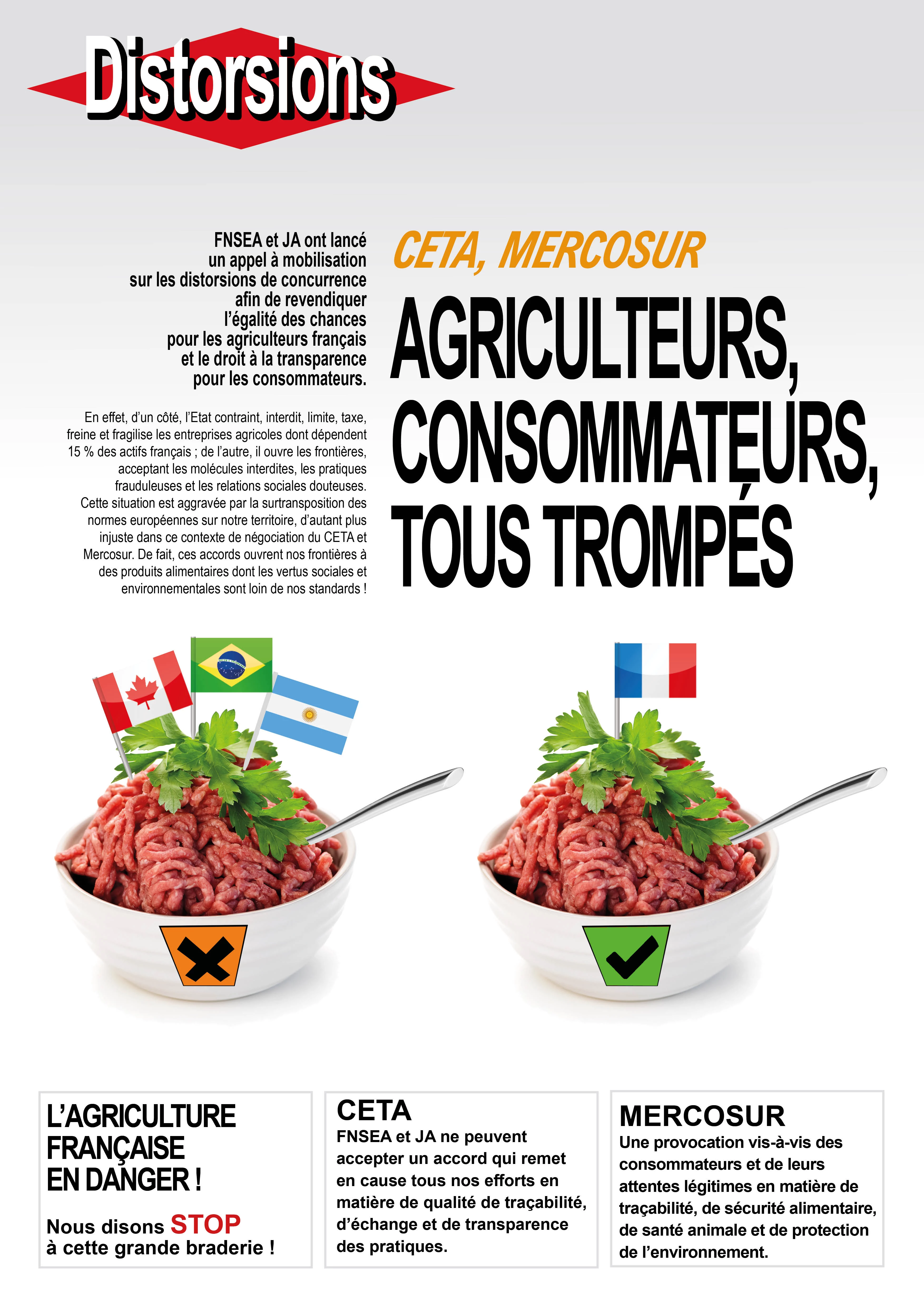 Pourtant suspendues, les négociations en vue d'un accord de libre échange avec le Mercosur se poursuivent...