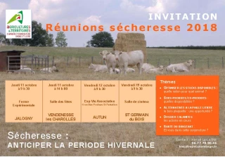 Les réunions sécheresse 2018 débutent aujourd'hui