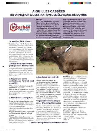 Stop aux aiguilles indésirables