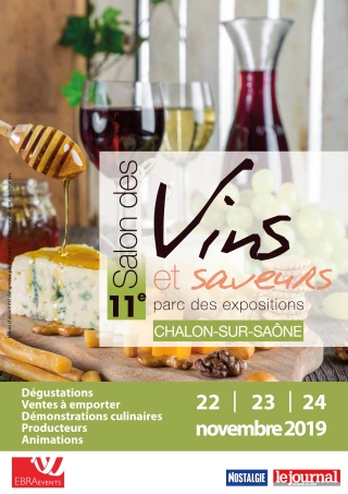 Le 11e Salon des Vins et Saveurs se tiendra à Chalon-sur-Saône les 22, 23 et 24 novembre au Parc des expositions