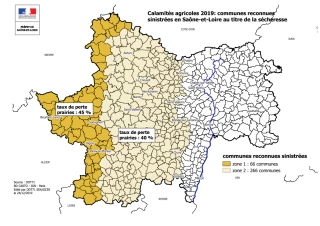 Reconnaissance de l’état de calamité agricole pour 332 communes du département et Ouverture de la téléprocédure de demande d’indemnisation pour les éleveurs concernés