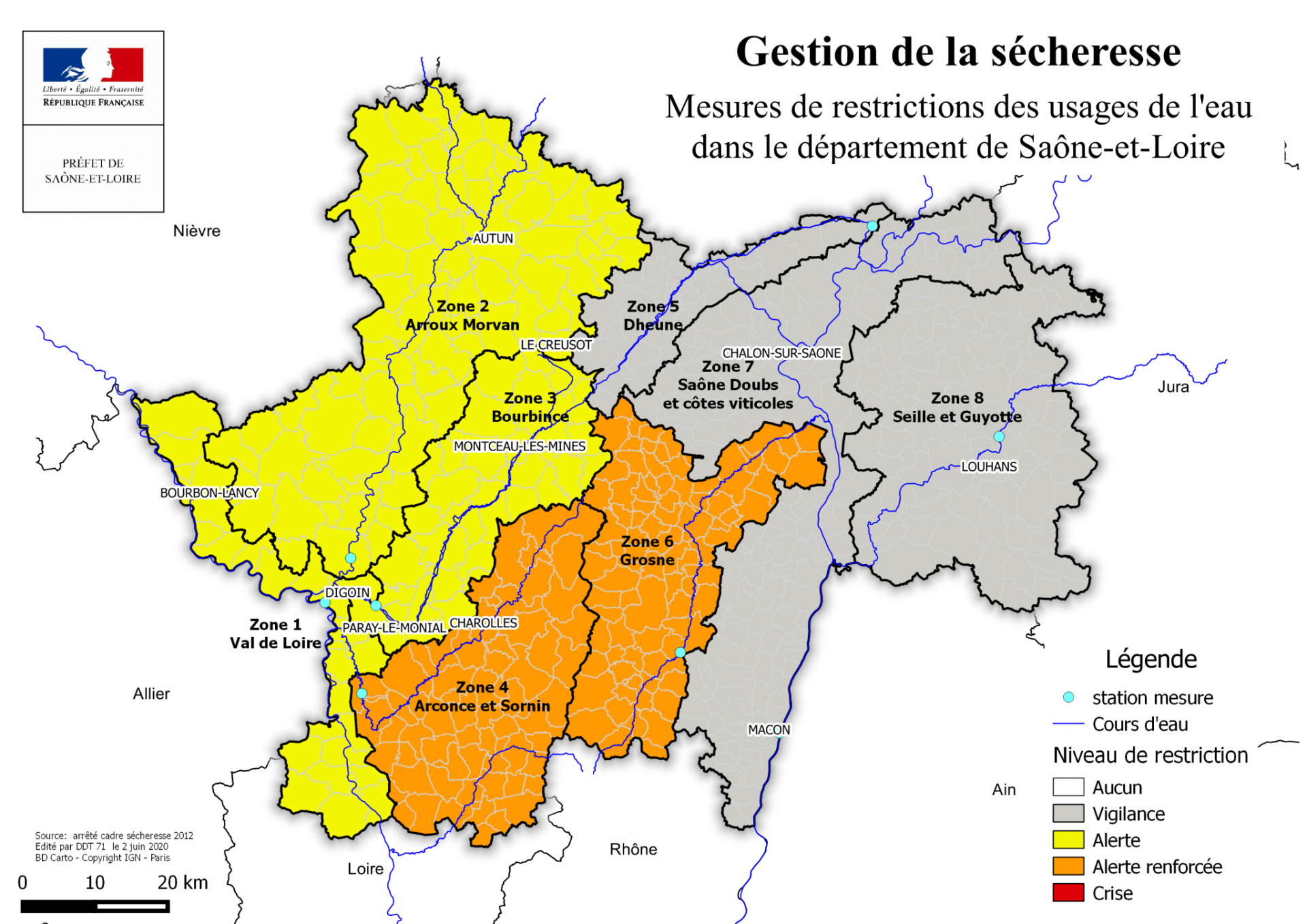 La sécheresse estivale se confirme en Saône-et-Loire