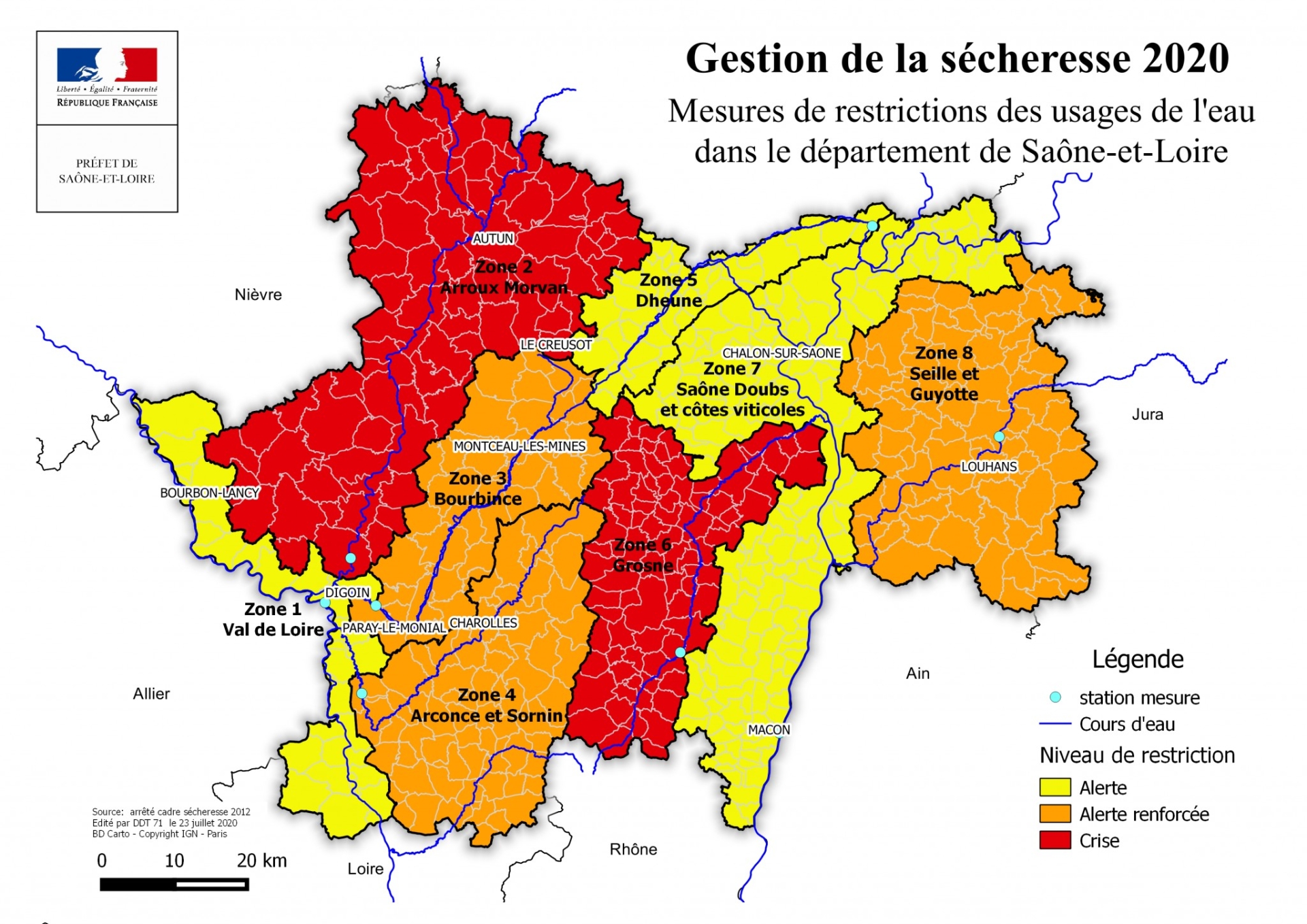 Les secteurs « Arroux-Morvan » et « Grosne » sont en crise