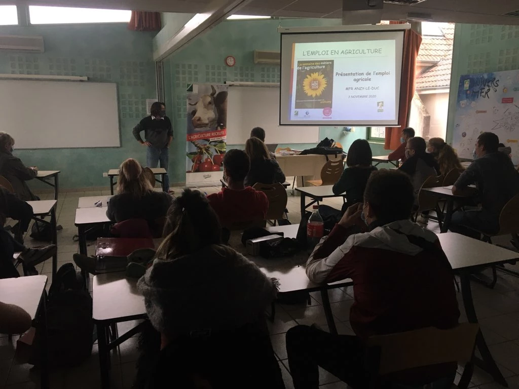 Une présentation des opportunités d’emploi en agriculture à la MFR d’Anzy-le-Duc  