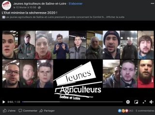 Les Jeunes Agriculteurs de Saône-et-Loire se sentent laissés pour compte par l'Etat sur le dossier Calamités Sécheresse 2020 !