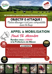 Les éleveurs de Saône-et-Loire se mobiliseront contre les attaques de loups