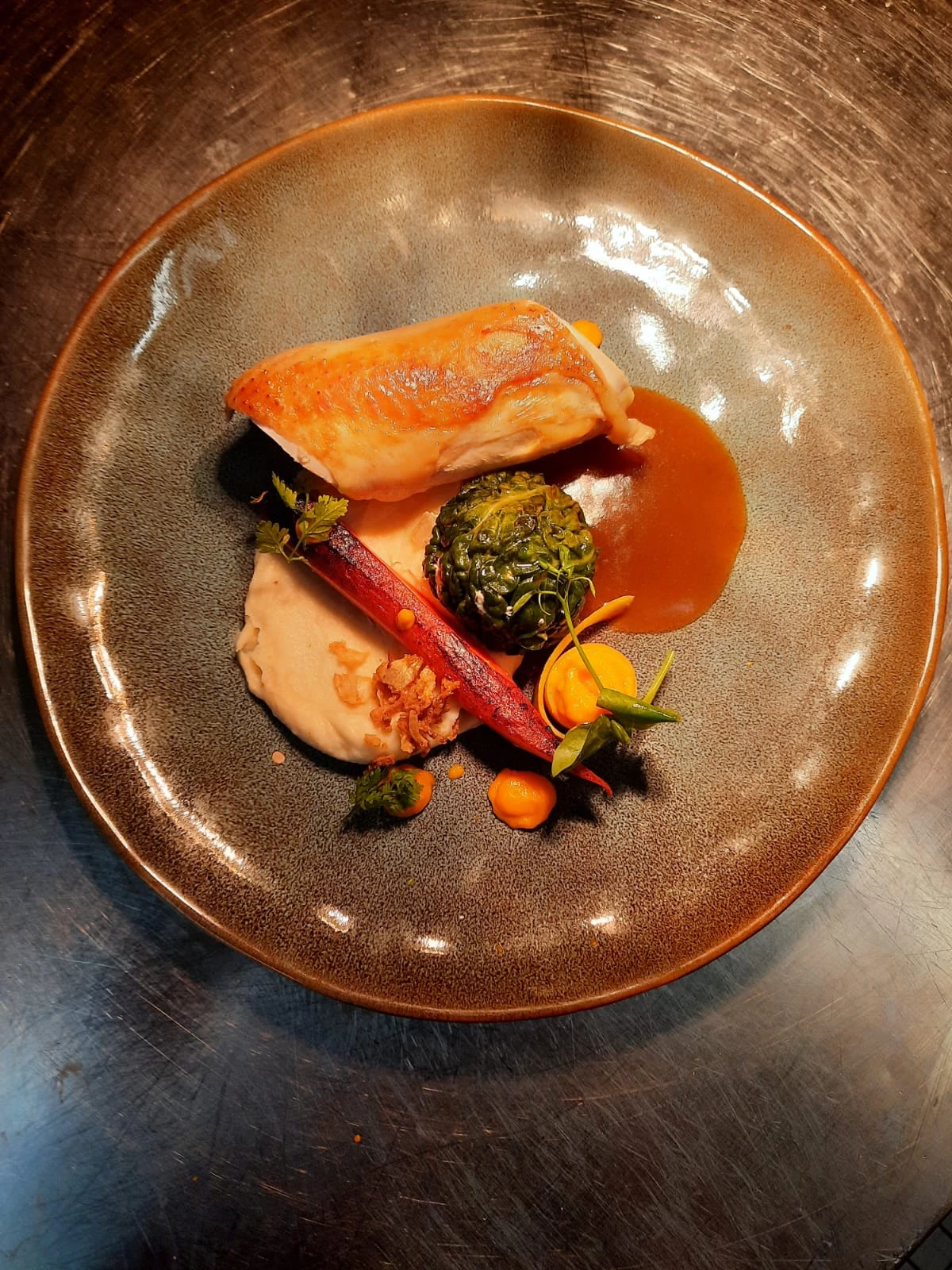 Recette de Cyrille Bonnot, Restaurant de la Poste, à Poisson