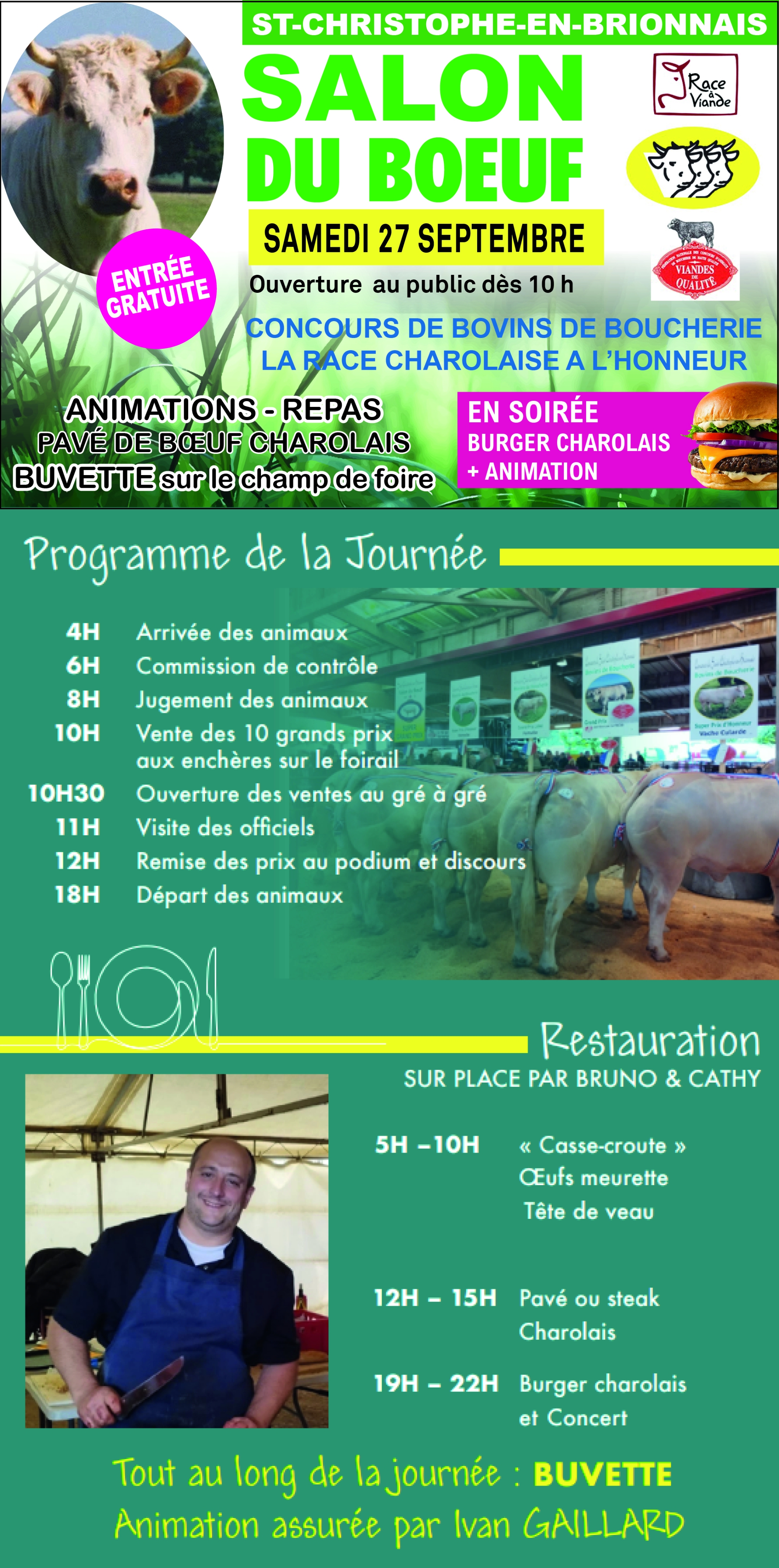 Concours saint christophe en brionnais et salon du boeuf 2025 du boeuf 2025