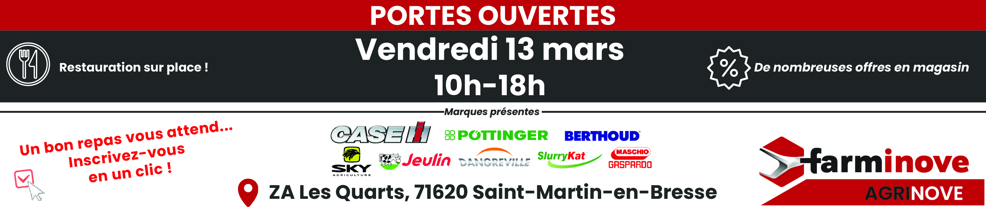Portes ouvertes 13 mars Farminove Saint Martin en Bresse