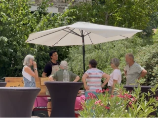 Gîte de la Roche bleue déjeuner à l'occasion des portes ouvertes pour ses 15 ans