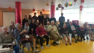Lecture à l’Ehpad de Belnay par les élèves du Lycée de l’horticulture et du paysage de Tournus