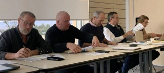 Le conseil d'administration réuni à Chevagny-les-Chevrières.