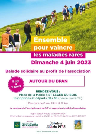 Vaincre la maladie rare du BPAN le dimanche 4 juin à Saint-Léger-du-Bois.
