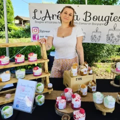 L’Arom’à Bougies, des bougies gourmandes aux couleurs bleu blanc rouge