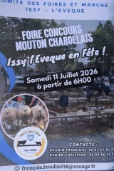 Rendez-vous à la foire-concours de moutons charollais !