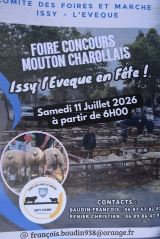 Rendez-vous à la foire-concours de moutons charollais !