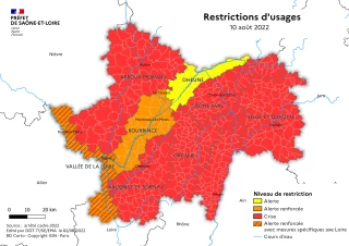 Nouveau renforcement des mesures de restriction d’eau