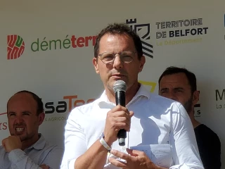 Jérôme Durain, président du Conseil régional de Bourgogne Franche Comté à la fête des Jeunes Agriculteurs à Andelnans le 7 septembre dans le Territoire de Belfort