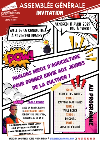 AG JA71 : Les jeunes agriculteurs sortent la Super Com’ pour recruter la relève !