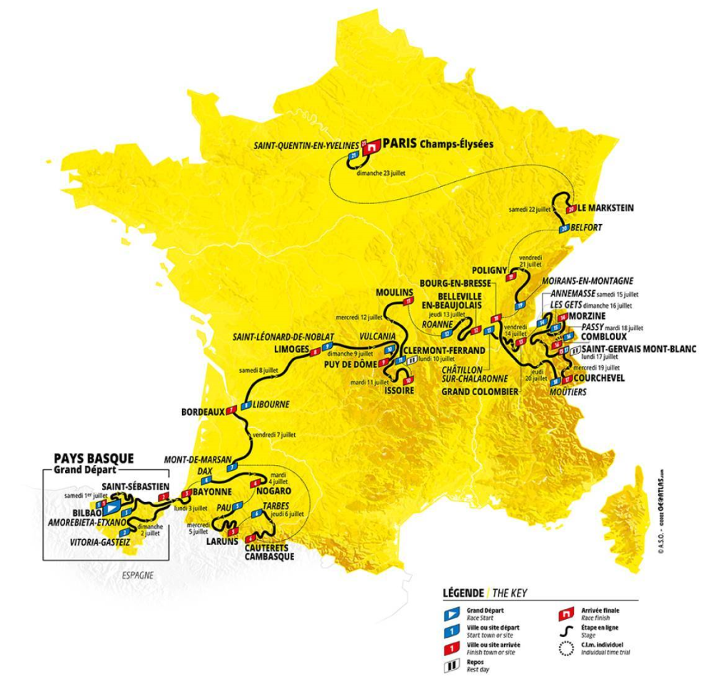 Le Tour de France du 1er au 23 juillet 2023